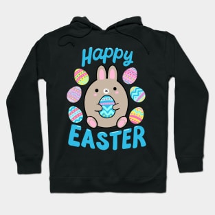 Happy Easter cute Easter bunny holding an egg Hoodie